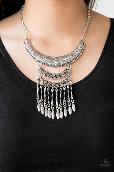 Paparazzi - Eastern Empress - Silver Necklace