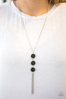 Paparazzi - Triple Shimmer - Black Necklace