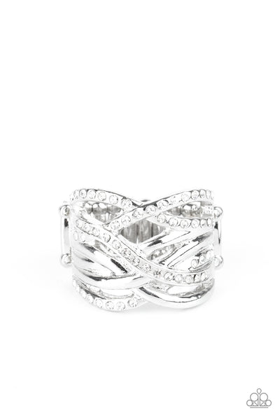 Paparazzi - High Rollin - White Ring