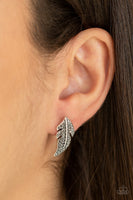 Paparazzi - Feathered Fortune - Silver Earring