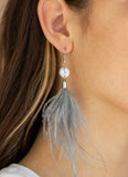 Feathered Flamboyance - Silver Earring