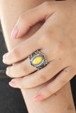 Paparazzi - Tangy Texture - Yellow Ring