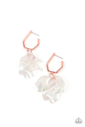 Paparazzi - Jaw Dropping Jelly - Copper Earring