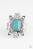 Paparazzi - Stone Cold Couture - Turquoise Ring