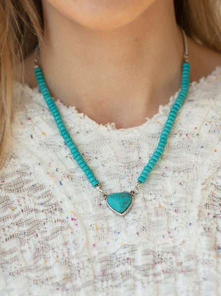 Paparazzi - Country Sweetheart - Turquoise Necklace